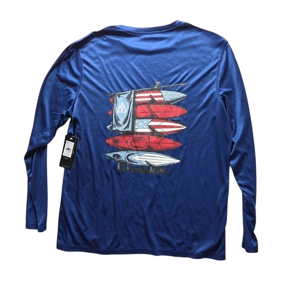 Matix Mens Long Sleeve Performance Shirt Navy Surfboard Graphic XL MTT0919188